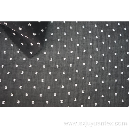 Polyester CDC Multi Color Swiss Dot Jacquard Fabric